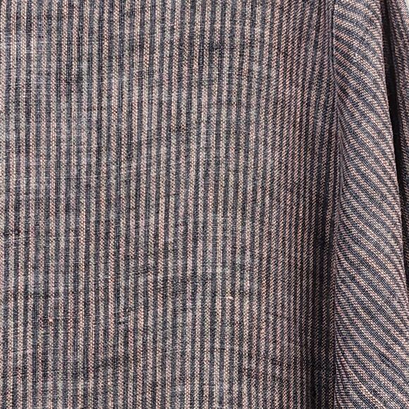 Flax by Angelheart Women's Vintage Drop Waist 100% Linen Stripe Maxi Dress - L - Picture 6 of 7